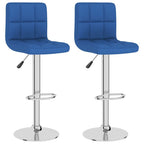 Sgabelli da Bar 2 pz Blu in Tessuto