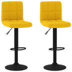 Sgabelli da Bar 2 pz Giallo Senape in Velluto