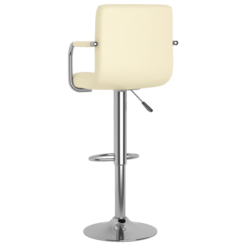 Sgabelli da Bar 2 pz Crema in Similpelle