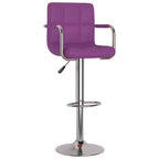 Sgabelli da Bar 2 pz Viola in Similpelle