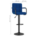 Sgabello da Bar Blu in Tessuto