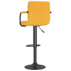 Sgabello da Bar Giallo Senape in Tessuto