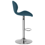 Sgabelli da Bar 2 pz Blu in Velluto