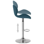 Sgabelli da Bar 2 pz Blu in Velluto