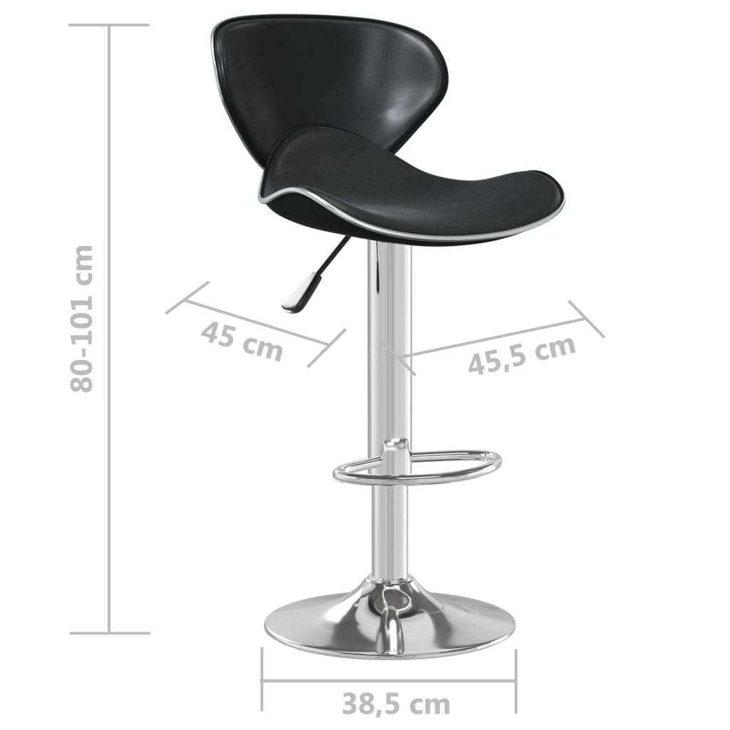 Sgabello da Bar Nero in Similpelle