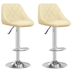 Sgabelli da Bar 2 pz Crema in Similpelle