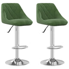 Sgabelli da Bar 2 pz Verde Scuro in Velluto