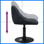 Sgabello da Bar Grigio Scuro in Velluto