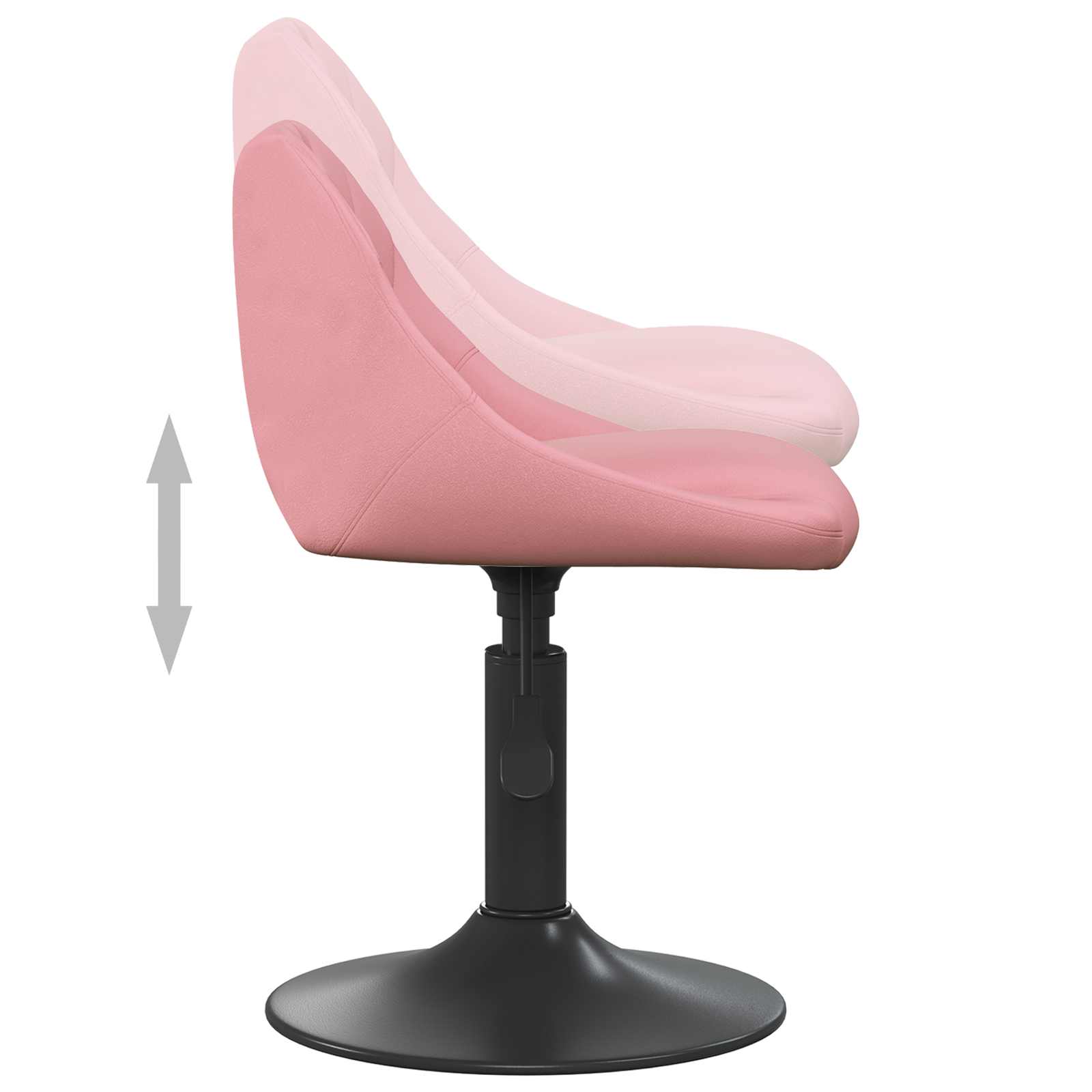Sgabello da bar Rosa 46 x 44 x (62.5-77.5) cm Pelle sintetica