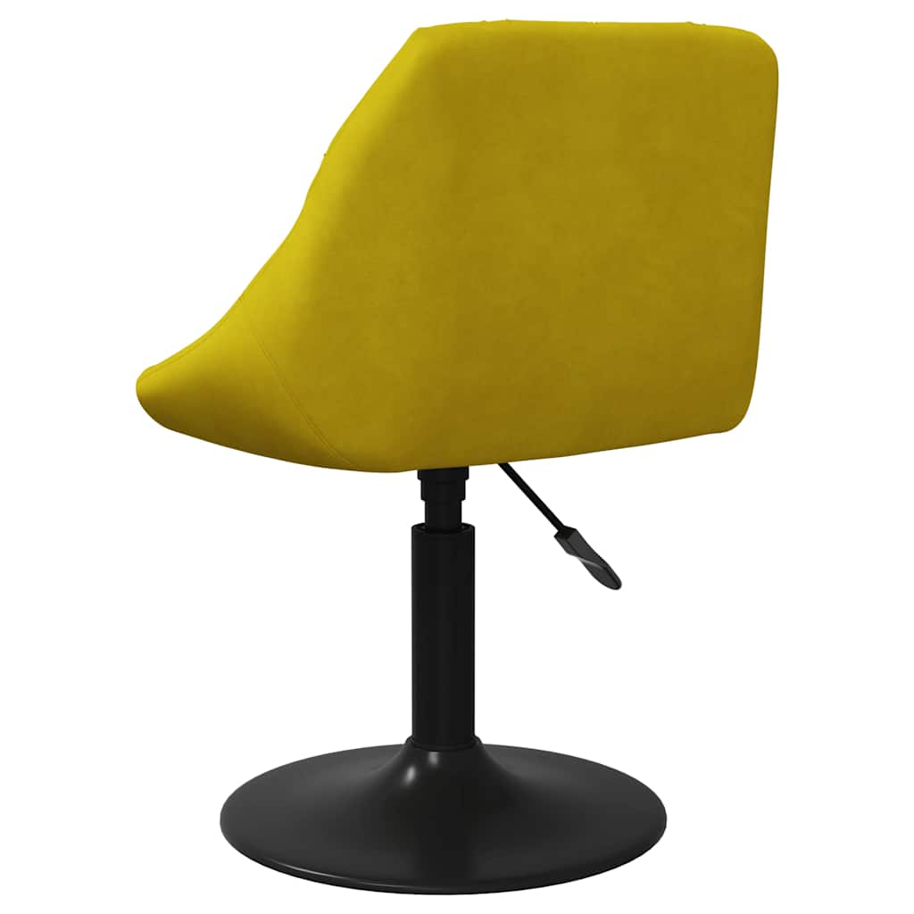 Sgabello da Bar Giallo Senape in Velluto
