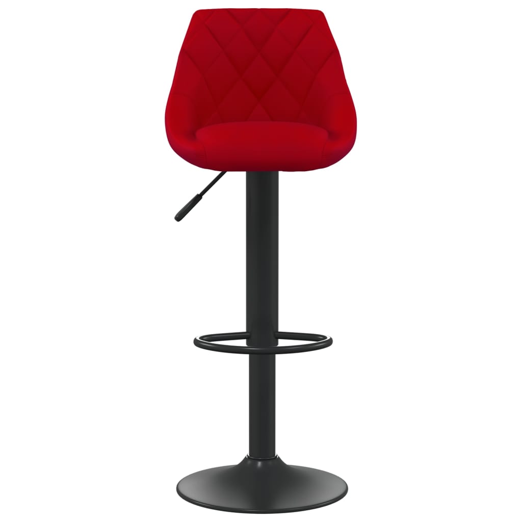 Sgabello da Bar Rosso Vino in Velluto