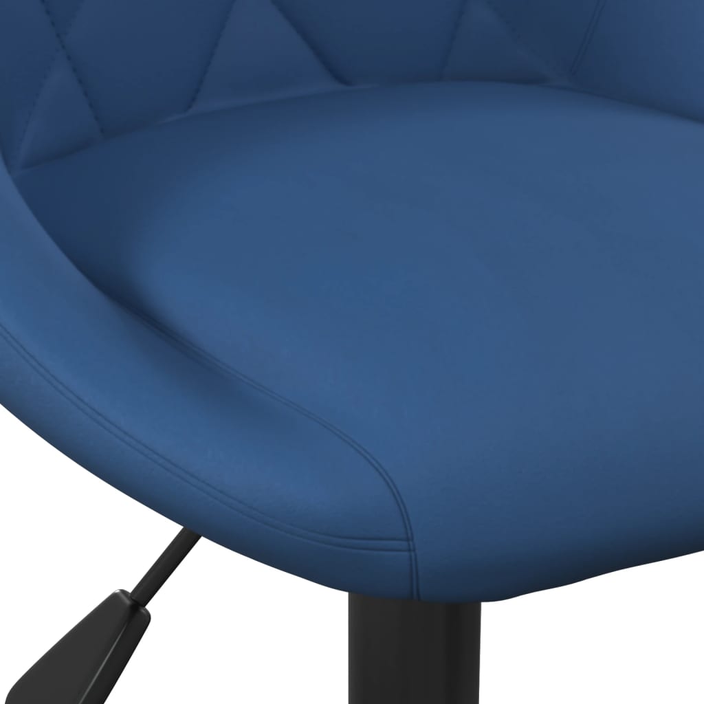 Sgabelli da Bar 2 pz Blu in Velluto