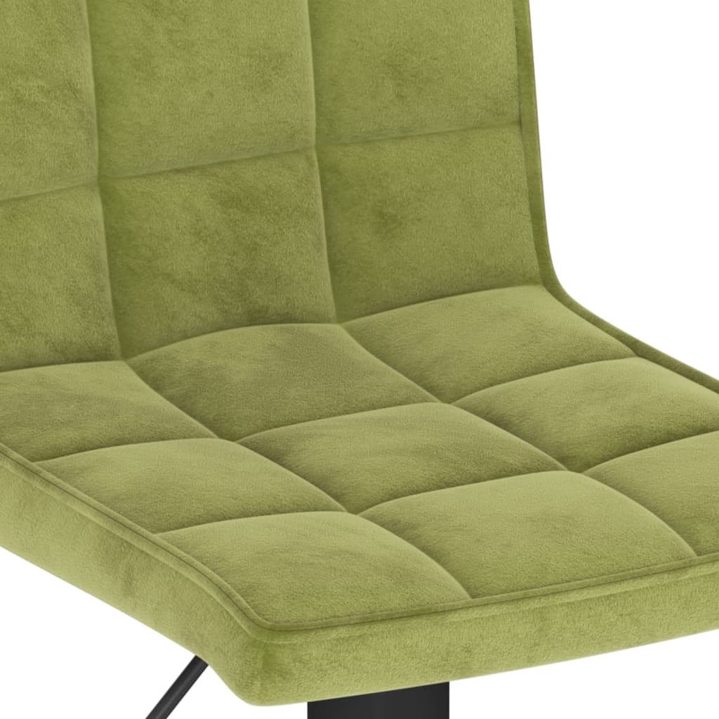 Sgabelli da Bar 2 pz Verde Chiaro in Velluto