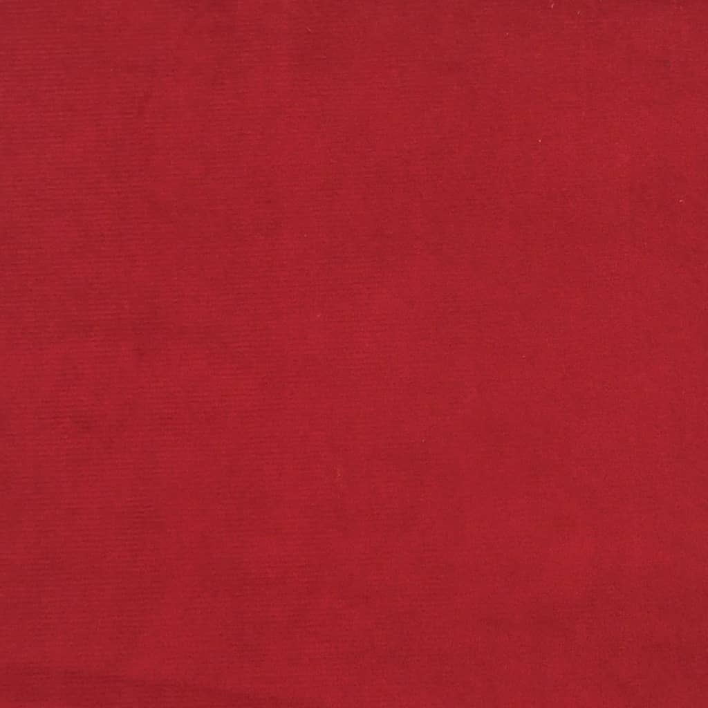 Sgabelli da Bar 2 pz Rosso Vino in Velluto