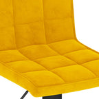 Sgabelli da Bar 2 pz Giallo Senape in Velluto