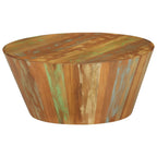 Tavolino da Salotto Ø65x31 cm in Legno Massello di Recupero