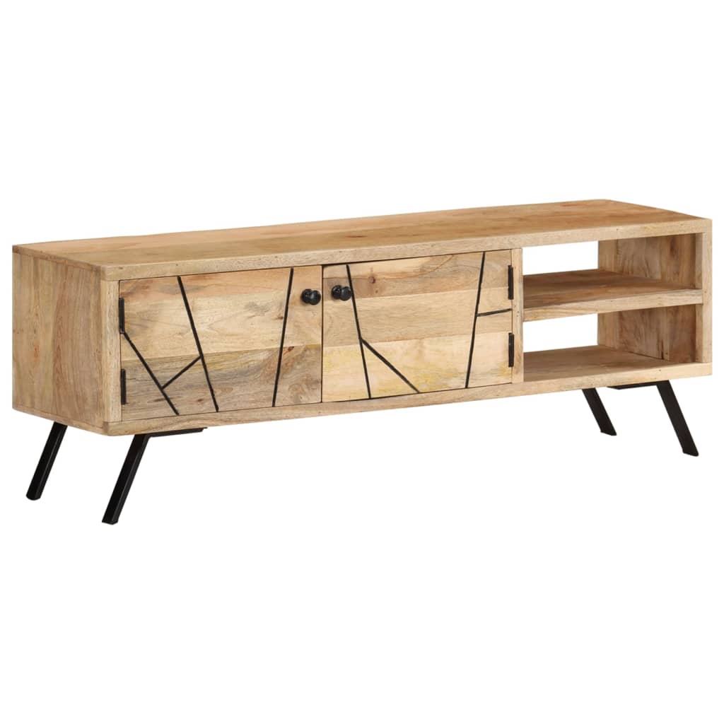 Mobile Porta TV 110x30x40 cm in Legno Massello di Mango