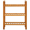 Scarpiera con 3 Ripiani 50x27x60 cm in Legno Massello di Rovere