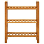 Scarpiera con 3 Ripiani 50x27x60 cm in Legno Massello di Rovere