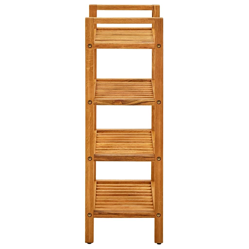 Scarpiera con 4 Ripiani 50x27x80 cm in Legno Massello di Rovere