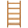 Scarpiera con 5 Ripiani 50x27x100cm in Legno Massello di Rovere