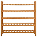 Scarpiera con 5 Ripiani 100x27x100 cm in Massello di Rovere