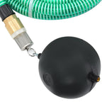 Tubo di Aspirazione con Raccordi in Ottone Verde 1,1" 10 m PVC