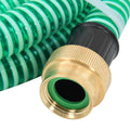 Tubo di Aspirazione PVC Verde con Raccordi in Ottone 1,1" 15 m