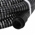 Tubo di Aspirazione con Connettori in Ottone 4 m 25 mm Nero