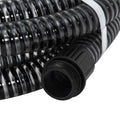 Tubo di Aspirazione con Raccordi in Ottone Nero 1,1" 7 m PVC