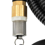 Tubo di Aspirazione con Raccordi in Ottone Nero 1,1" 25 m PVC
