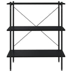 Scaffale con 3 Mensole Nero 80x40x92 cm