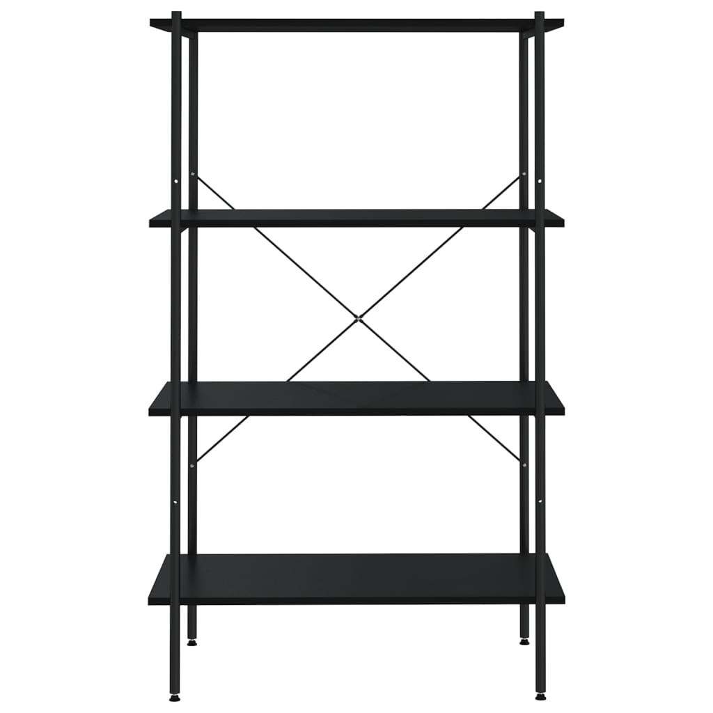 Scaffale con 4 Mensole Nero 80x40x130 cm