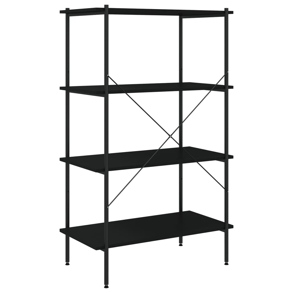 Scaffale con 4 Mensole Nero 80x40x130 cm
