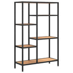 Scaffale per Libri 80x30x120 cm Acciaio e Legno Multistrato