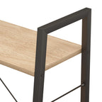 Scaffale Autoportante 3 Ripiani Marrone Chiaro Nero 56x35x108cm