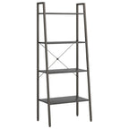 Scaffale Autoportante con 4 Ripiani Nero 56x35x140 cm