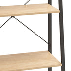 Scaffale Autoportante 5 Ripiani Marrone Chiaro Nero 56x35x174cm