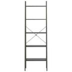 Scaffale Autoportante con 5 Ripiani Nero 56x35x174 cm