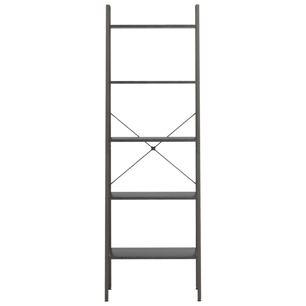 Scaffale Autoportante con 5 Ripiani Nero 56x35x174 cm