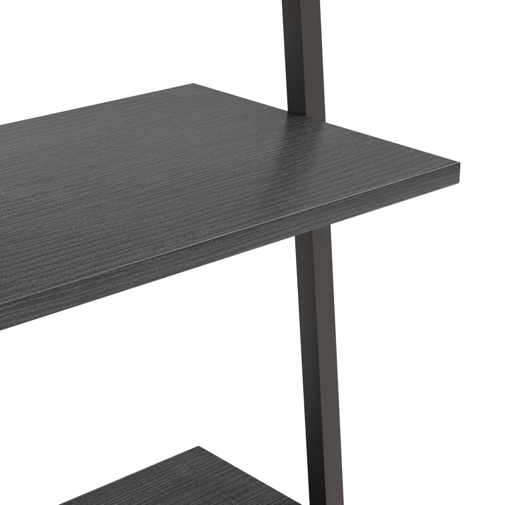 Scaffale Pendente a 3 Livelli Nero 64x34x116cm