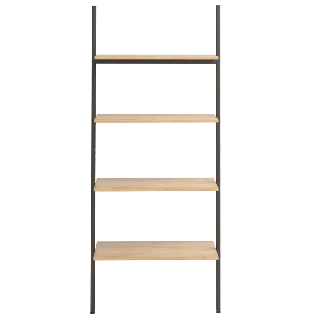 Scaffale Pendente 4 Livelli Marrone Chiaro e Nero 64x34x150,5cm