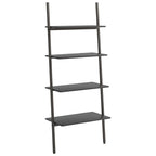 Scaffale Pendente a 4 Livelli Nero 64x34x150,5 cm