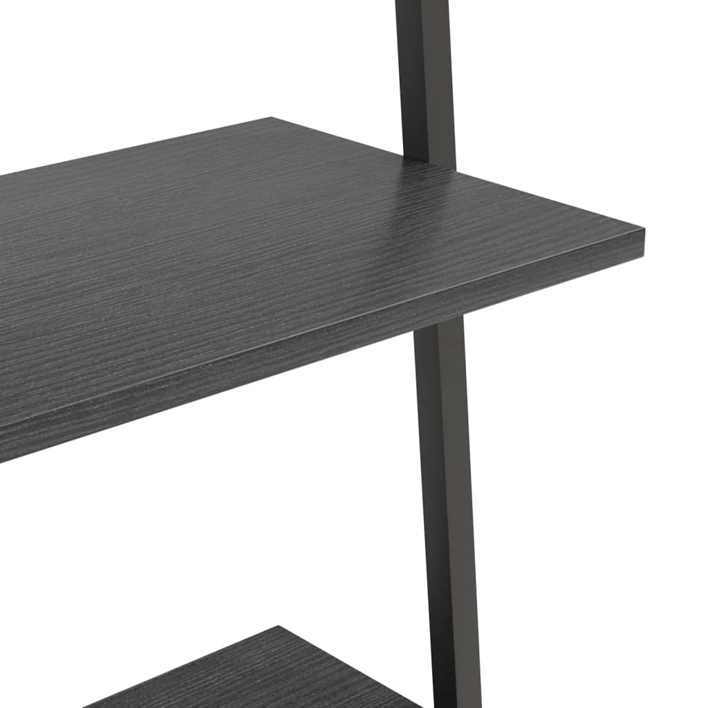 Scaffale Pendente a 4 Livelli Nero 64x34x150,5 cm