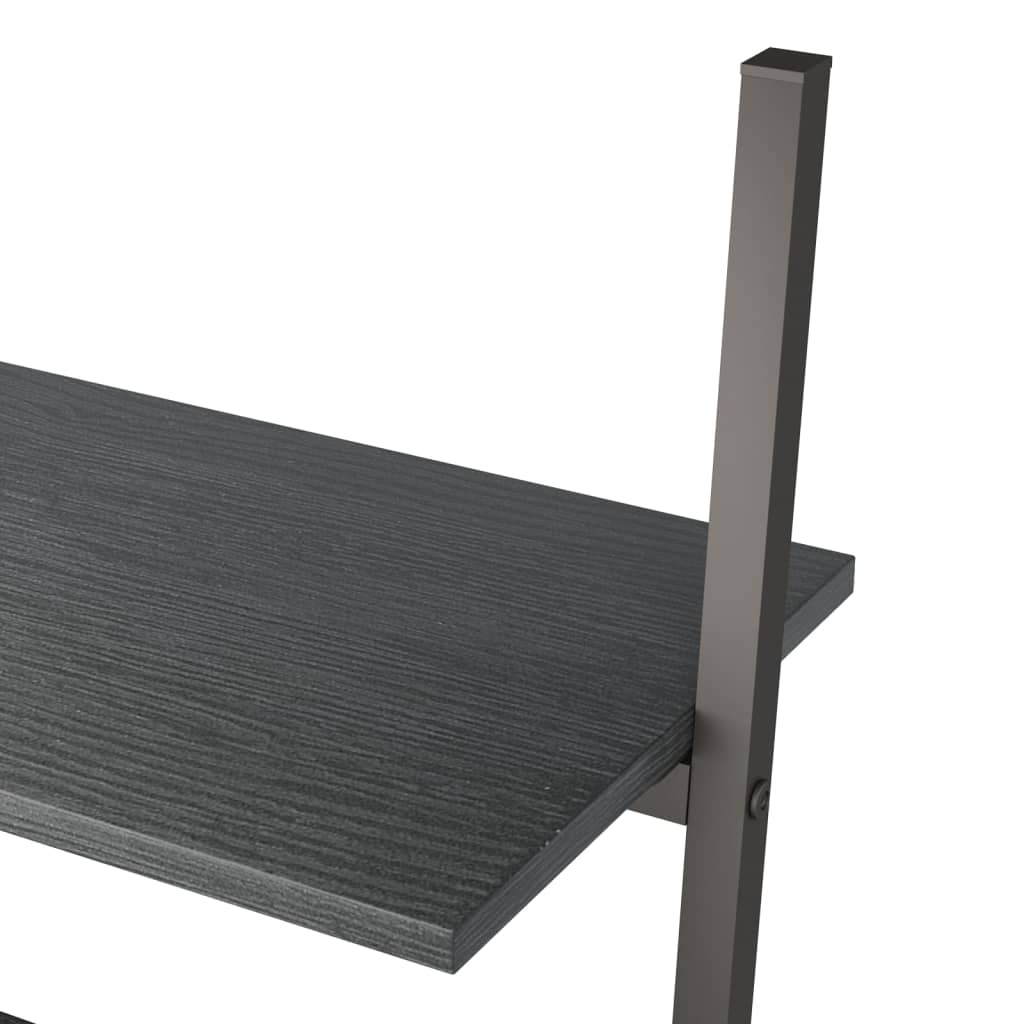 Scaffale Pendente a 4 Livelli Nero 64x34x150,5 cm