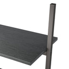 Scaffale Pendente a 4 Livelli Nero 64x34x150,5 cm
