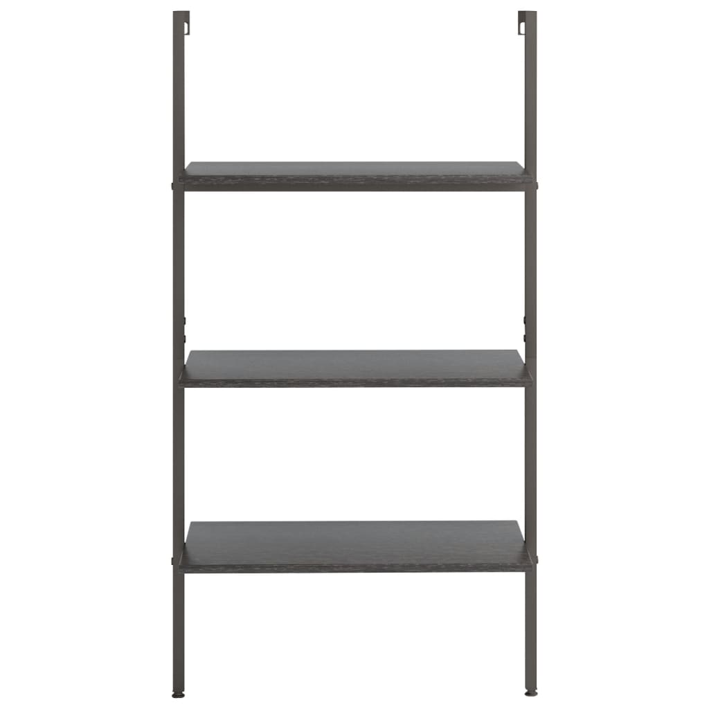 Scaffale Pendente a 3 Livelli Nero 64x35x120,5 cm