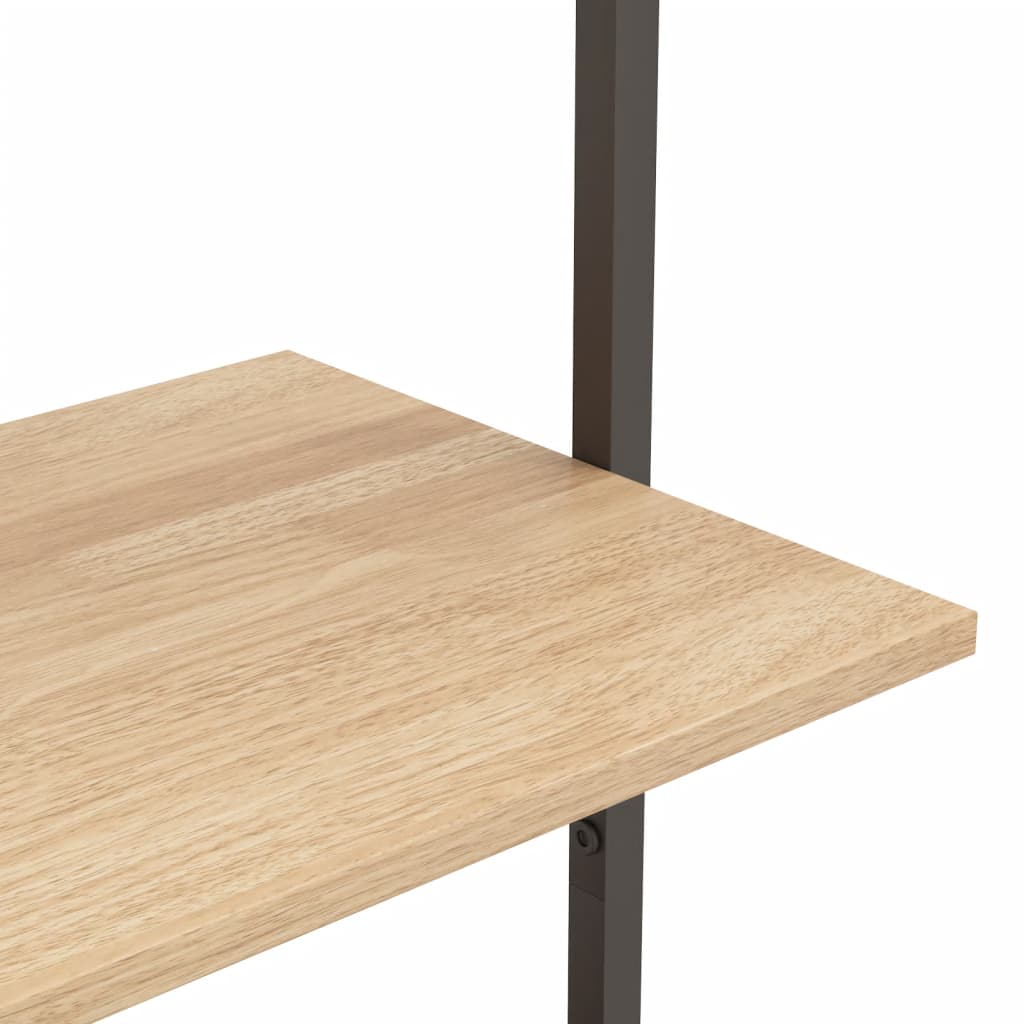 Scaffale Pendente 4 Livelli Marrone Chiaro e Nero 64x35x152,5cm