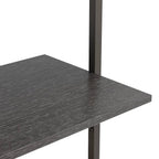 Scaffale Pendente a 4 Livelli Nero 64x35x152,5 cm