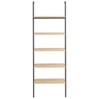 Scaffale Pendente 5 Ripiani Marrone Chiaro e Nero 64x35x185 cm